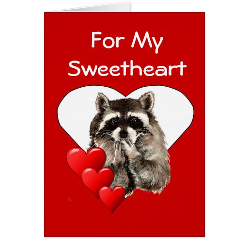 Unique 40 Raccoon Valentine Card