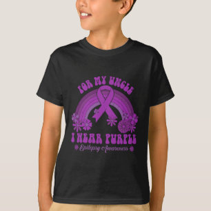 For My Uncle I Wear Purple Epilepsy Awareness Rain T-Shirt