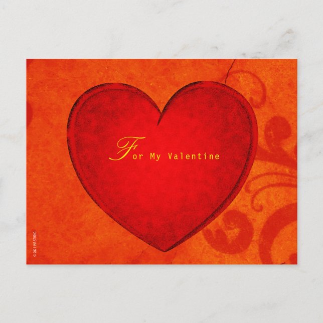 For My Valentine Postcard (Front)