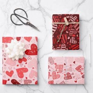 For My Valentine Wrapping Paper Sheets