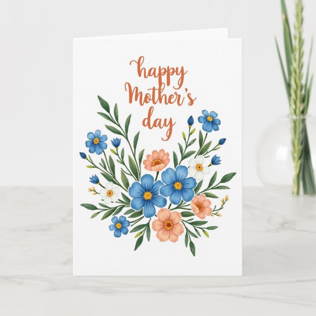 For My Wife Floral Bouquet Card (Front)