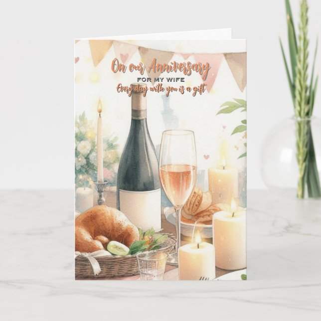 For my Wife Wedding Anniversary Greeting Card (Front)