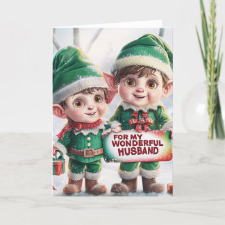 For My Wonderful Husband, LGBTQ Christmas Holiday Card