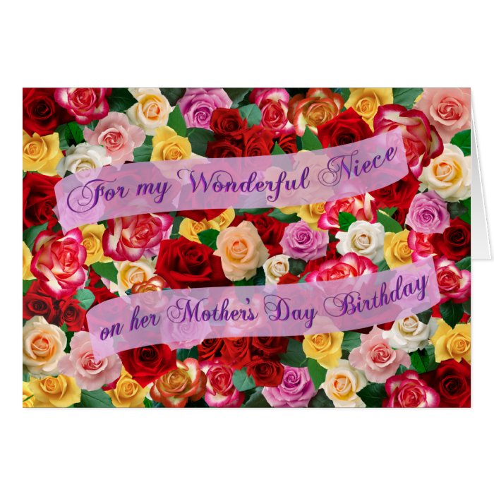 For my Wonderful Niece on Mother’s Day Birthday Greeting Card