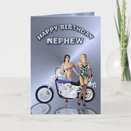For nephew birthday with girls and a motorcycle card