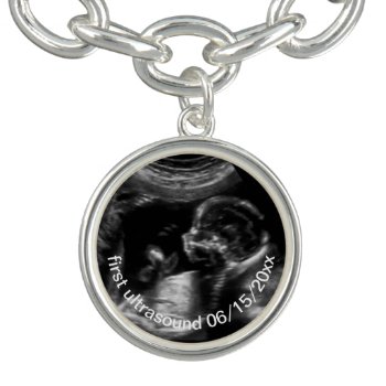 For New Mother First Ultrasound Sonogram Baby Bracelet by FidesDesign at Zazzle