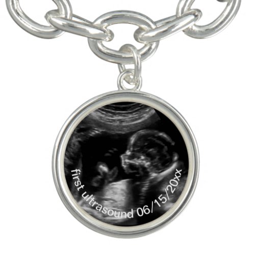 For New Mother First Ultrasound Sonogram Baby Bracelet