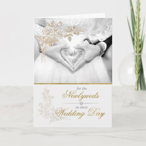 for Newlyweds on Their Wedding Day Card