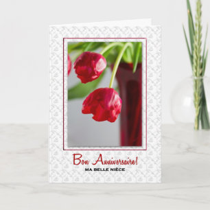 for Niece Joyeux Anniversaire French Birthday Card