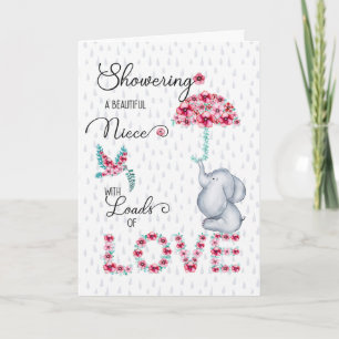 for Niece Mother's Day Showering You with Love Card