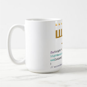 for (night = 1; night <= 8; night++) Hanukkah Mug