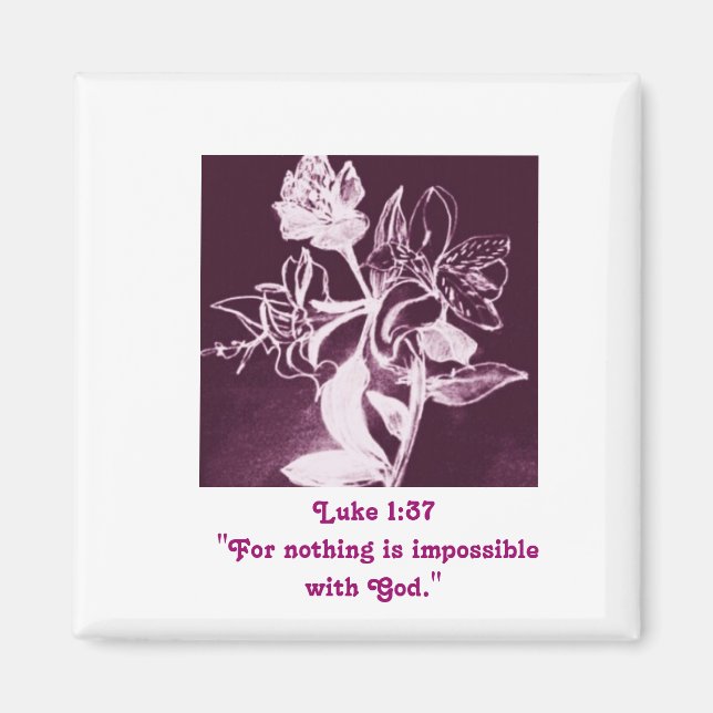 For nothing is impossible with God Magnet (Front)