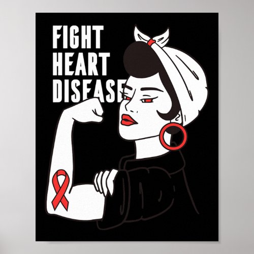 For Nurse Or Doctor _ Heart Disease Awareness Mont Poster