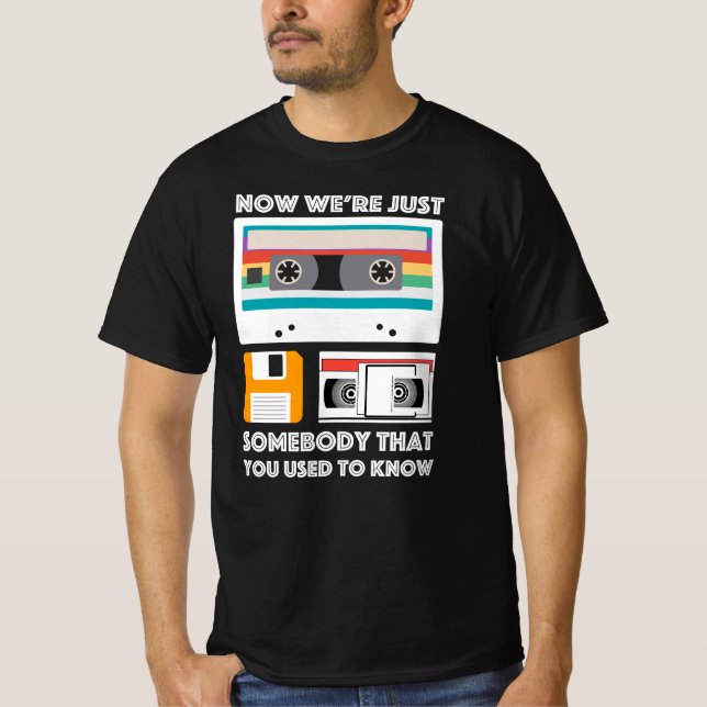 For Old School Tech Gadget Lovers - VHS, Cassette T-Shirt (Front)