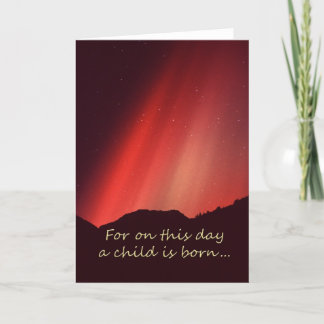 For on this day a child is born... holiday card