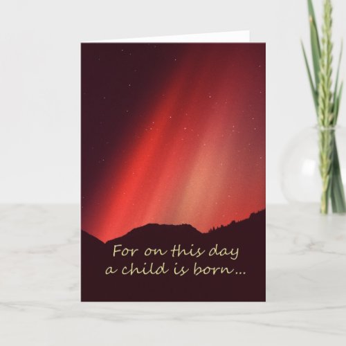 For on this day a child is born holiday card