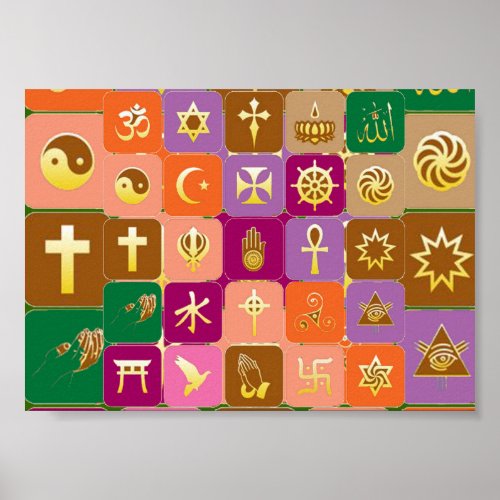 For Open Minded  RESPECT for ALL RELIGIONS Poster