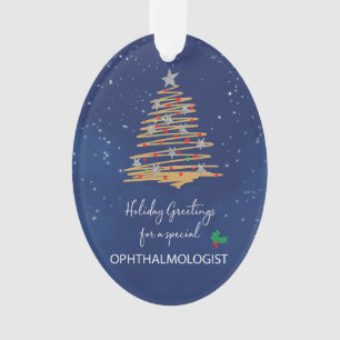 For Ophthalmologist Christmas Tree Custom Name Ornament