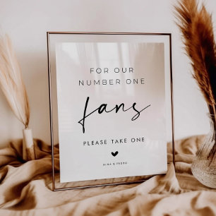For Our Number One Fans Wedding Favors Sign