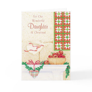 For Our Wonderful Daughter At Christmas Holiday Card