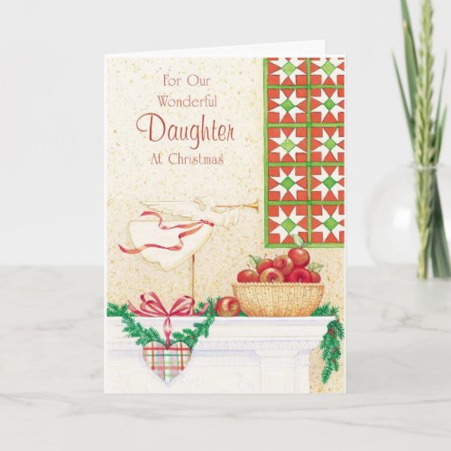 For Our Wonderful Daughter At Christmas Holiday Card