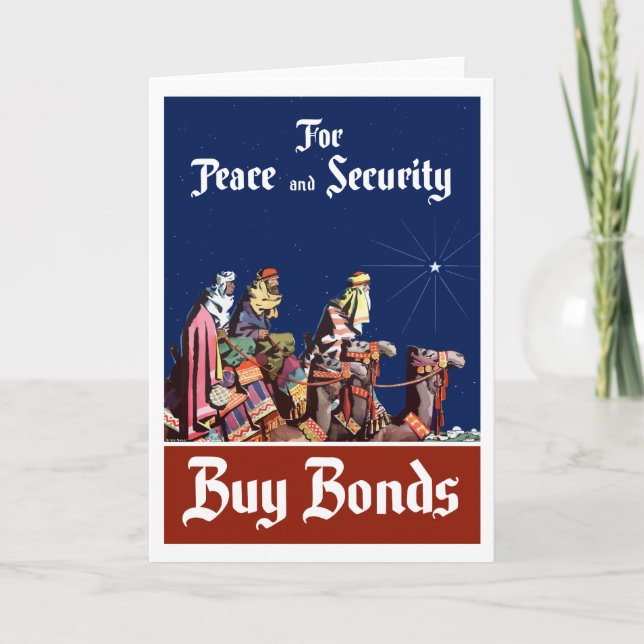 For Peace and Security Buy Bonds Holiday Card (Front)