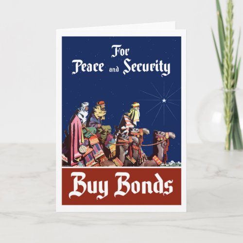 For Peace and Security Buy Bonds Holiday Card