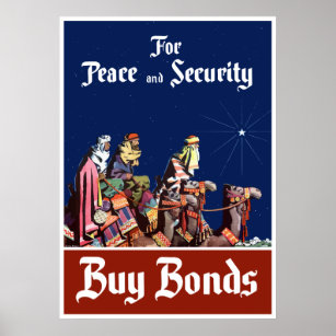 For Peace and Security Buy Bonds Poster