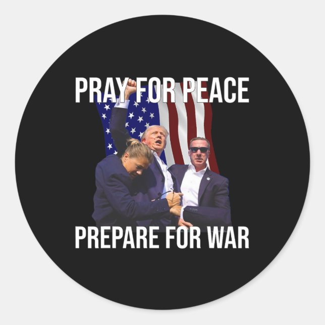 For Peace  Classic Round Sticker (Front)