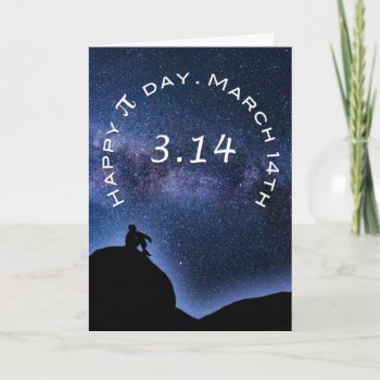 For Pi Day 3.14 March 14th Infinite Stars Card by PamJArts at Zazzle