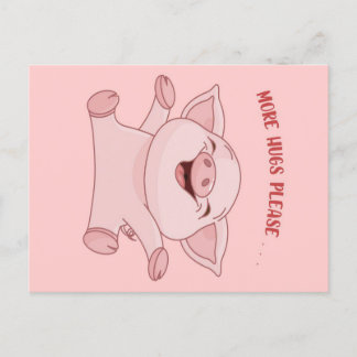 For Pig Lover | Pig Design | Birthday Gift Holiday Postcard