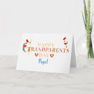 For Pops Grandparents Day with Red Field Poppies Card