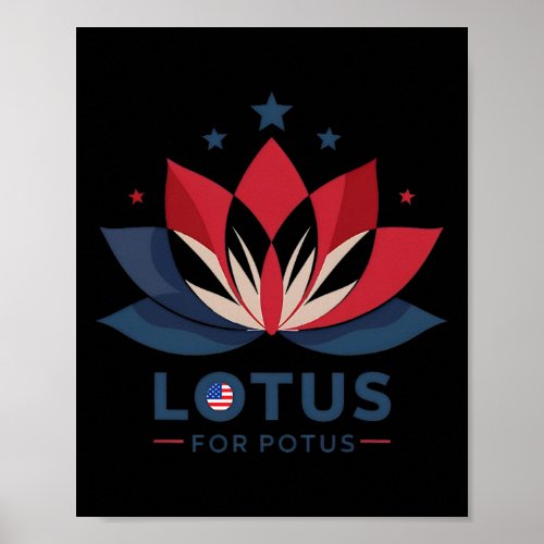 For Potus Usa Flag Harris Waltz 2024 Election Kama Poster