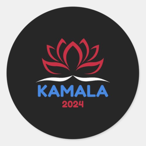 For President 2024 Sanskrit Lotus Design  Classic Round Sticker