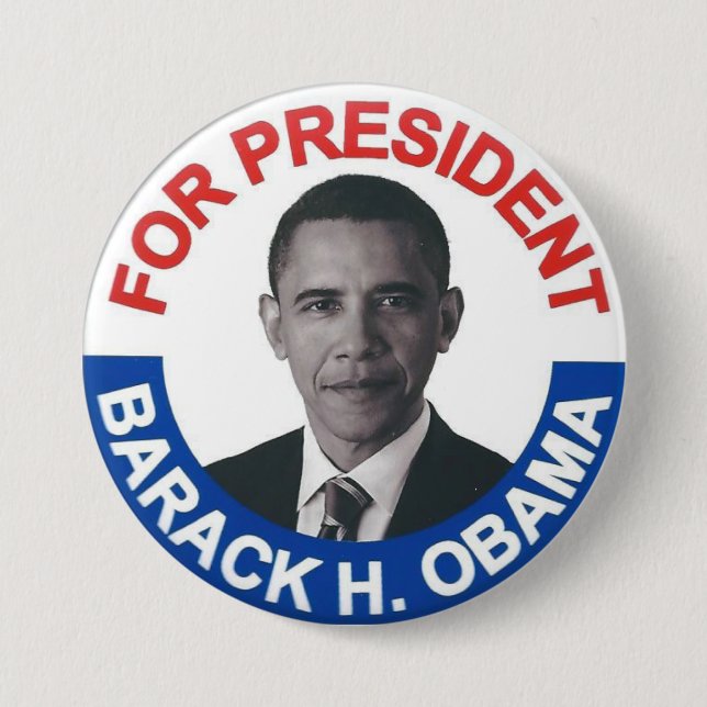 For President Barack H. Obama Pinback Button (Front)