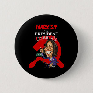 For President Comrade Kamala Harris Funny Presiden Button