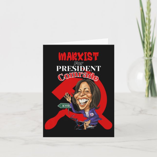 For President Comrade Kamala Harris Funny Presiden Card (Front)