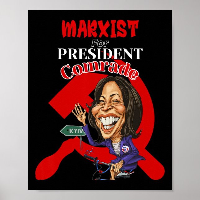 For President Comrade Kamala Harris Funny Presiden Poster (Front)