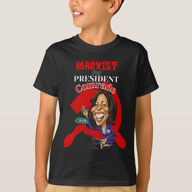 For President Comrade Kamala Harris Funny Presiden T-Shirt (Front)