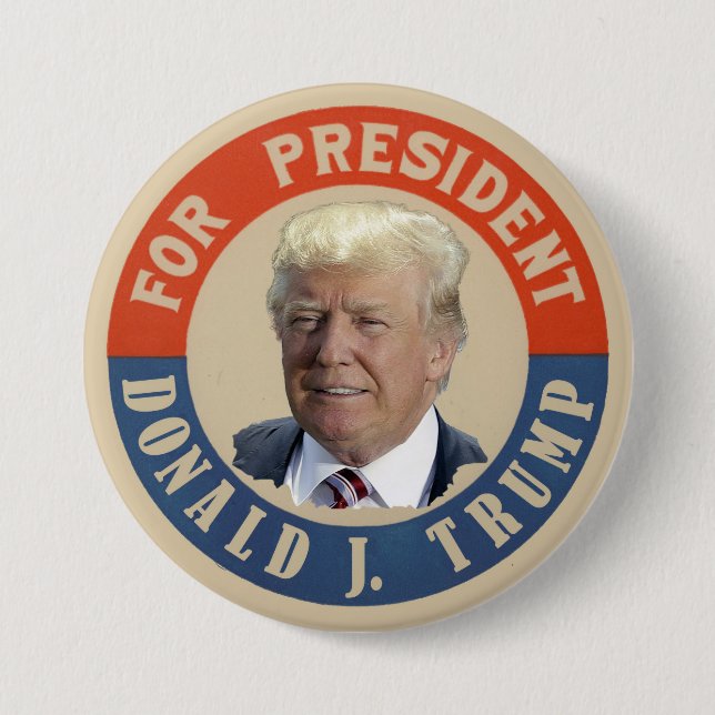 For President Donald J. Trump Pinback Button (Front)