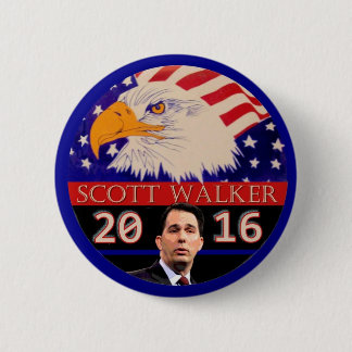 For President in 2016 Scott Walker Pinback Button