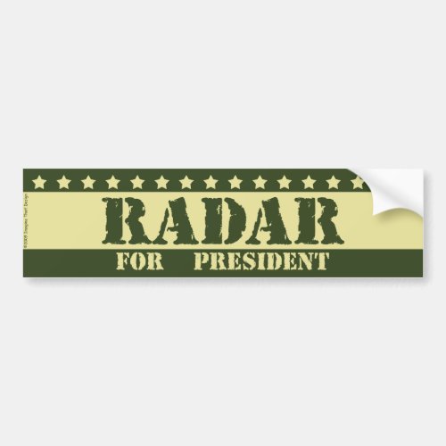 For President Radar Bumper Sticker