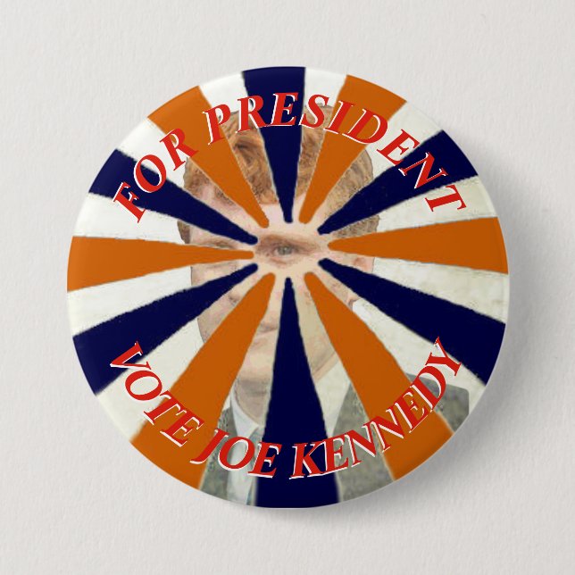 For President Vote Joe Kennedy Pinback Button (Front)