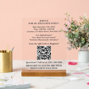 For Promoting Events Business Tabletop Sign 