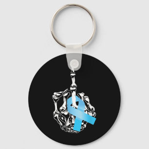 For Prostate Cancer Middle Finger Prostate Cancer  Keychain