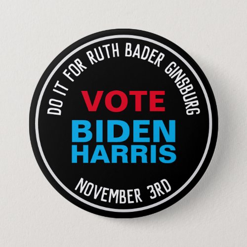 For RBG Vote BIDEN HARRIS 2020 Button