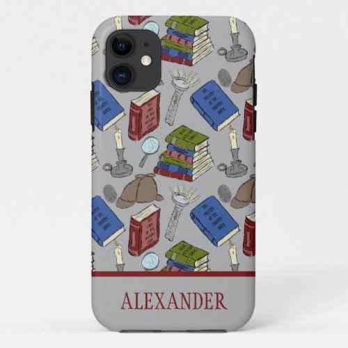 For Readers Mystery Novels Books Patterned iPhone 11 Case