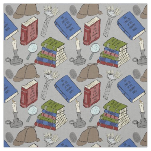 For Readers Mystery Novels Books Patterned Fabric