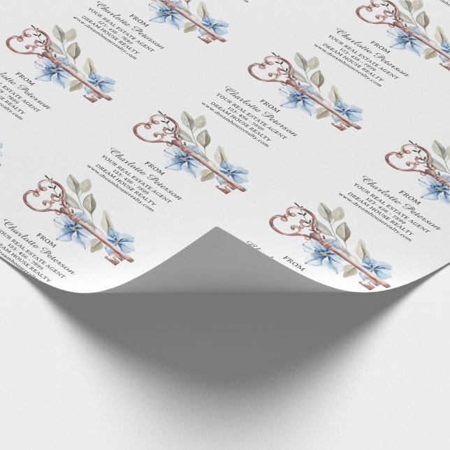 For Real Estate Client Gift Wrapping Paper (Corner)