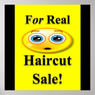 For Real Haircut Sale Poster Matte